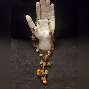 VINTAGE PIECE Gorgeous beaded necklace with unique colors!!